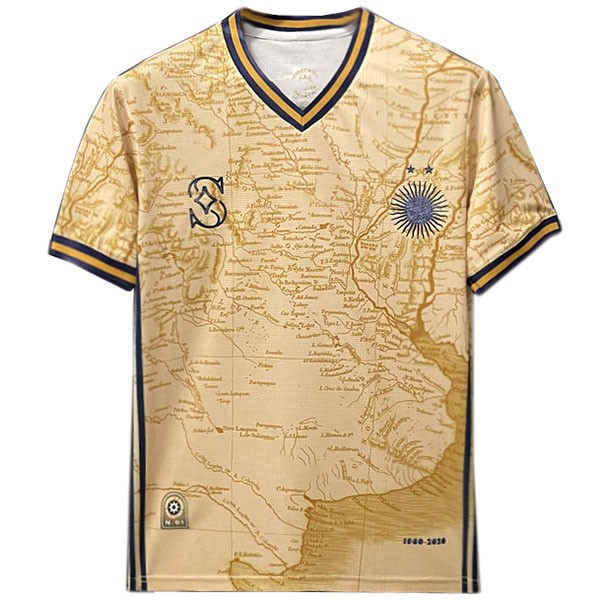 Argentina soccept 200 anni maglia da uomo oro speciale calcio uniforme abbigliamento sportivo kit da calcio top maglia sportiva 2022